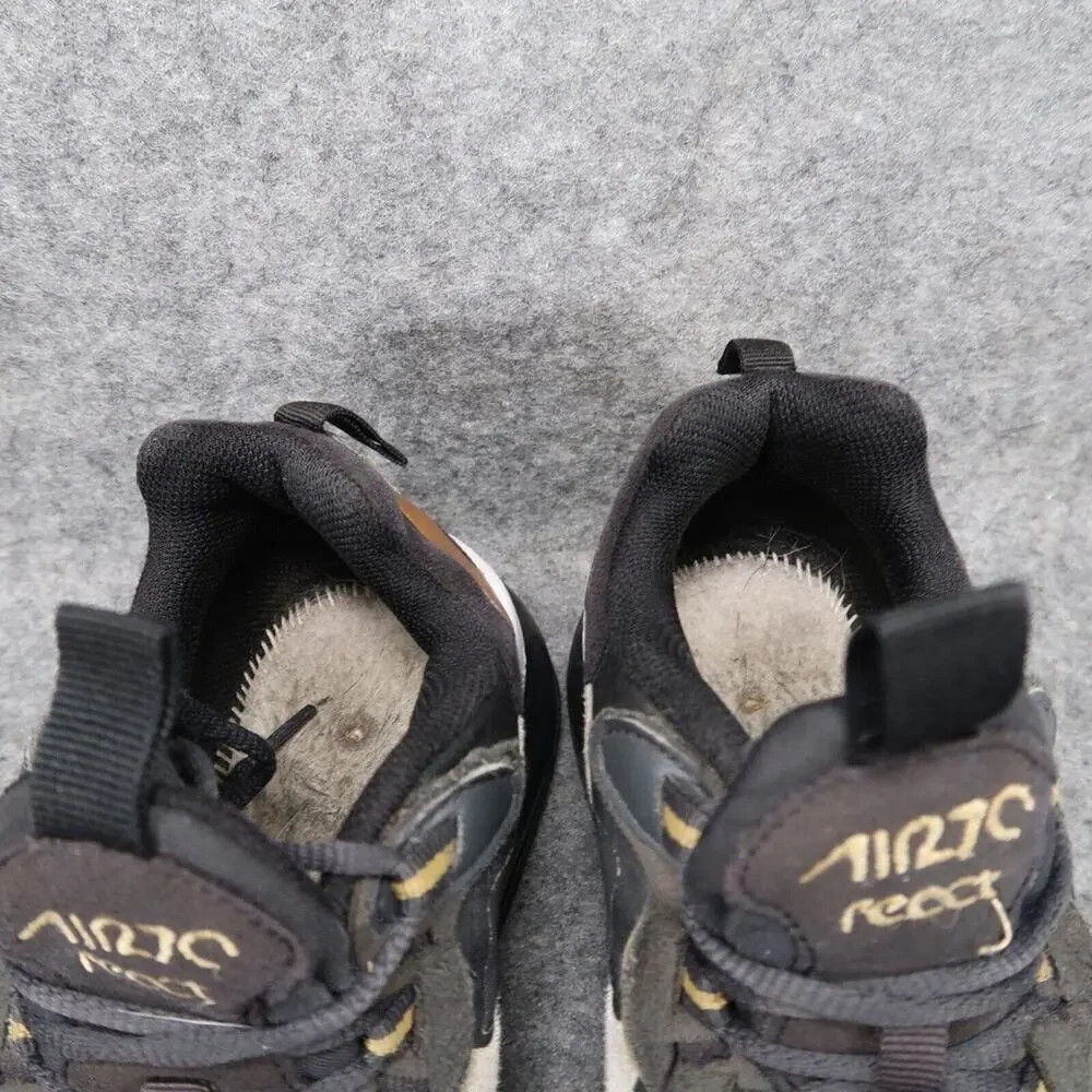 Nike Shoes Kids 4Y Sneakers Air Max 270 React Black Gold Athletic Sport Trainers